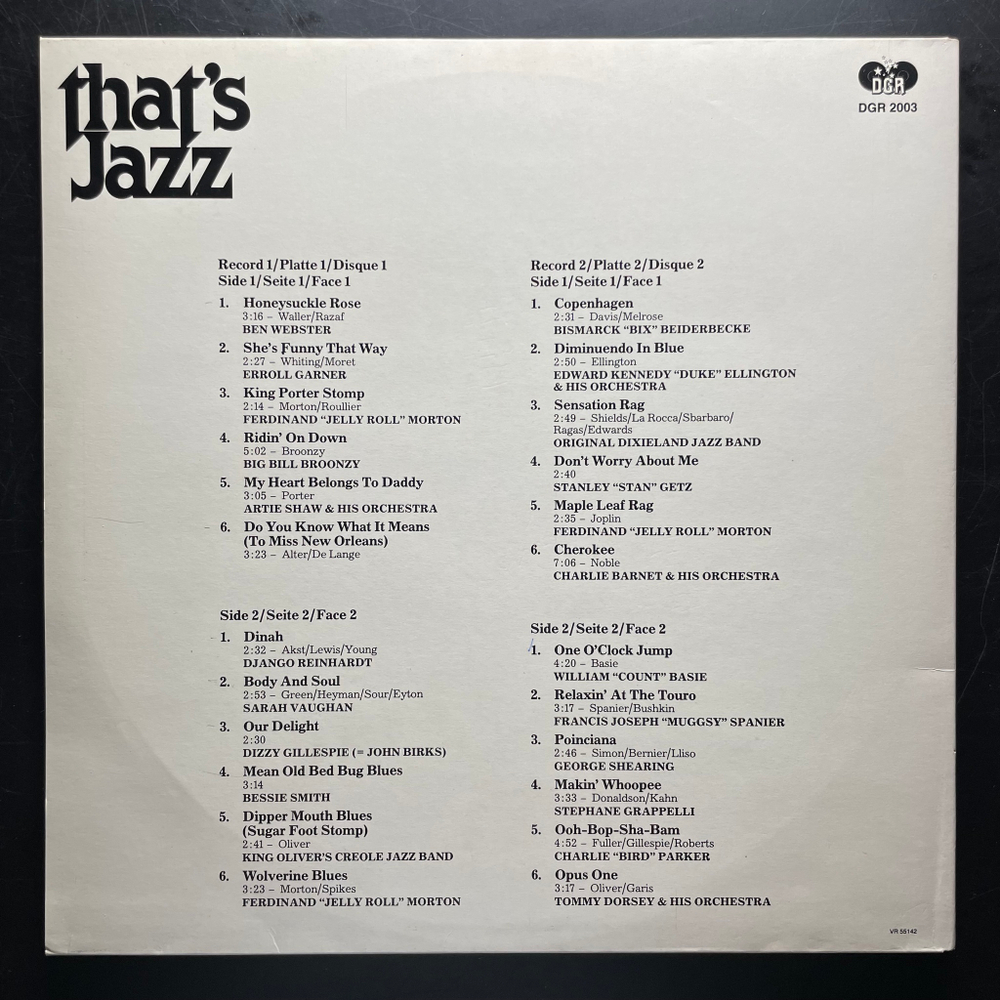 Сборник That's Jazz 1 2LP (Голландия 1981г.)