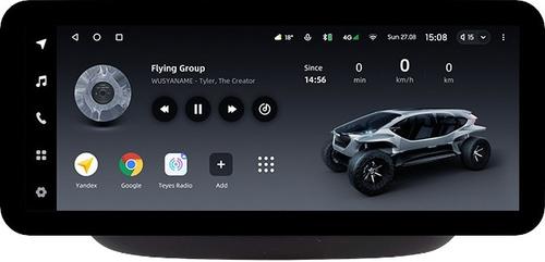 Магнитола для Hyundai Solaris 2 2017-2022 / Solaris HS (без штатной КЗВ, рамка черная матовая) - Teyes LUX ONE ROUND монитор 12.3" 2K QLED на Android 10, Быстрая, CarPlay, 4G SIM-слот