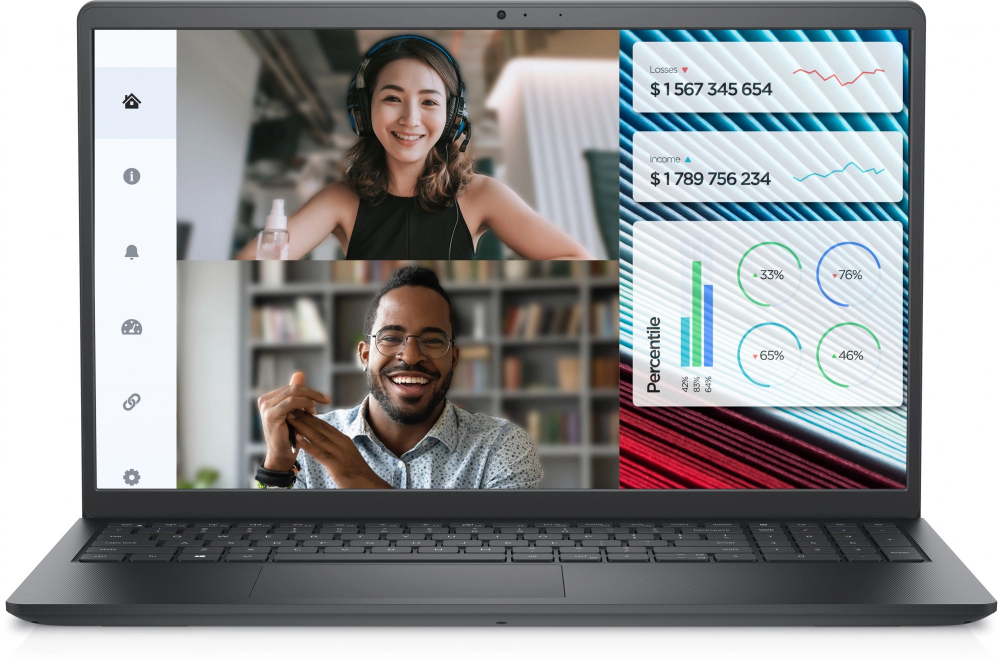 Ноутбук  Dell Vostro 3520 15.6 ", Core i7, 16 Гб RAM, 512 Гб SSD, Iris Xe Graphics, Черный