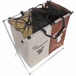 Корзина для белья двойная складная «Тёмное и светлое» 61,5*35*57 см