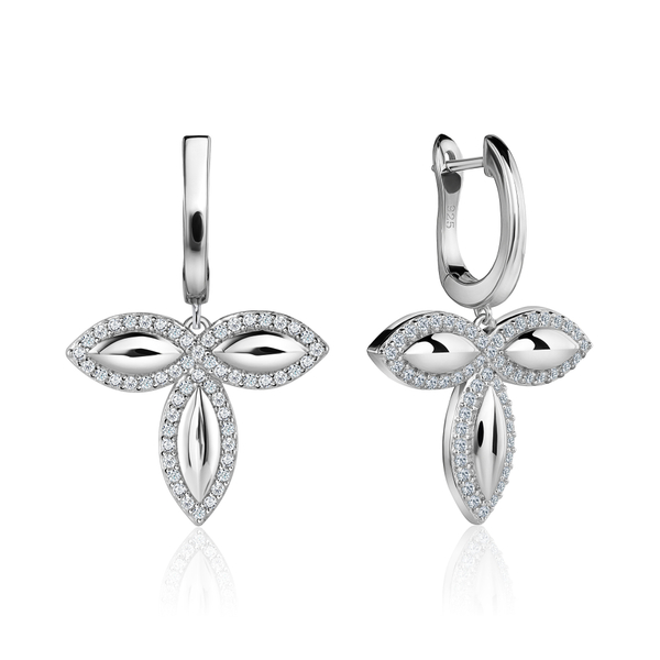 Серьги три лепестка