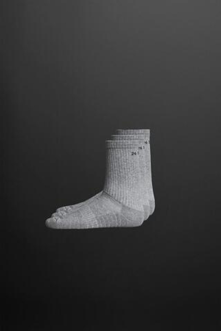 ZARA НАБОР ИЗ 3 ПАР СПОРТИВНЫХ НОСКОВ, СЕРЫЙ