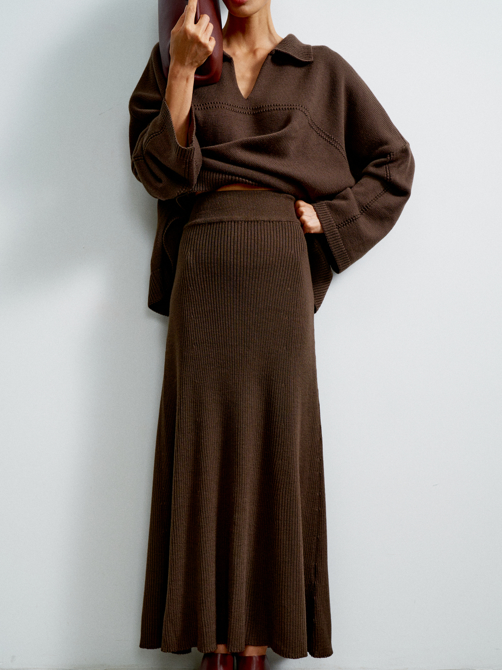 Юбка ANDREA, шоколадный