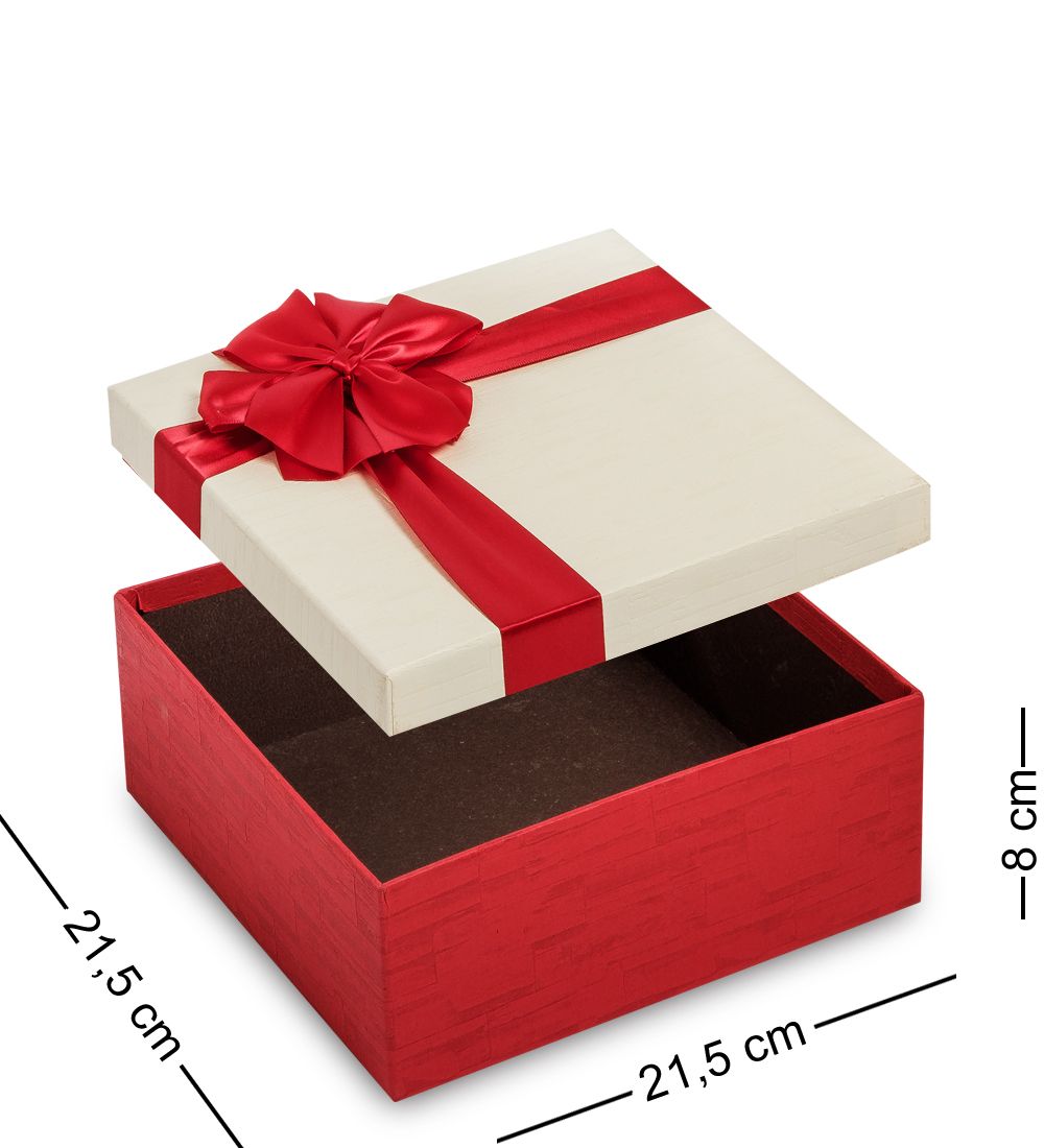 WG-52/2-A Коробка подарочная «Квадрат» цв.красн/беж.