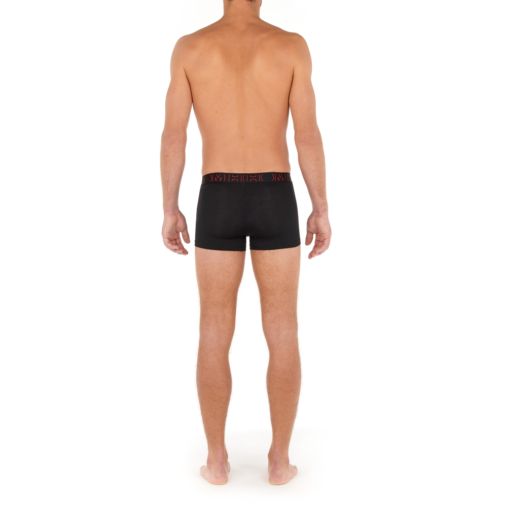 Мужские трусы боксеры набор из 2-х штук (красные,черные) HOM BOXERLINES #2 Boxer Briefs HO1 2p 400405_40D045