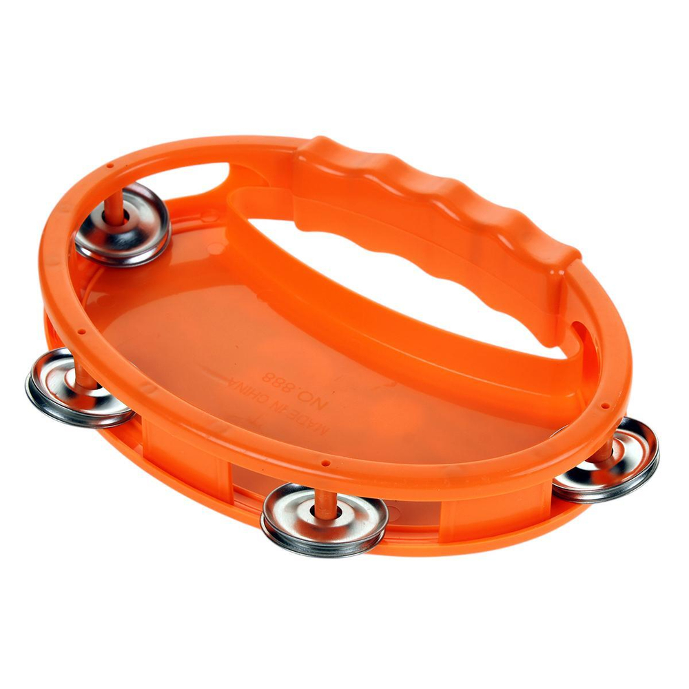 Бубен 16см, оранжевый, пакет 886