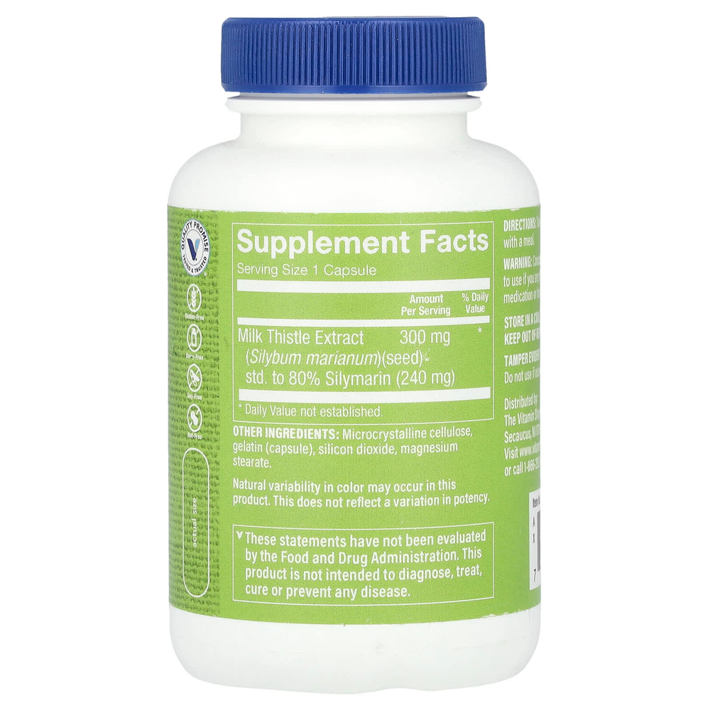 The Vitamin Shoppe, Экстракт расторопши, 300 мг, 100 капсул