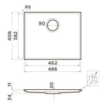 Кухонная мойка Omoikiri Kiten 48-INT WH