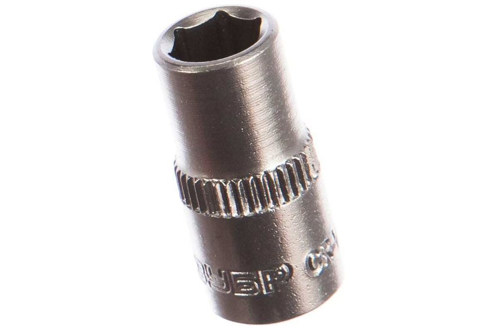 Головка торцовая МАСТЕР (7 мм; 1/4"; Cr-V; FLANK) Зубр 27715-07