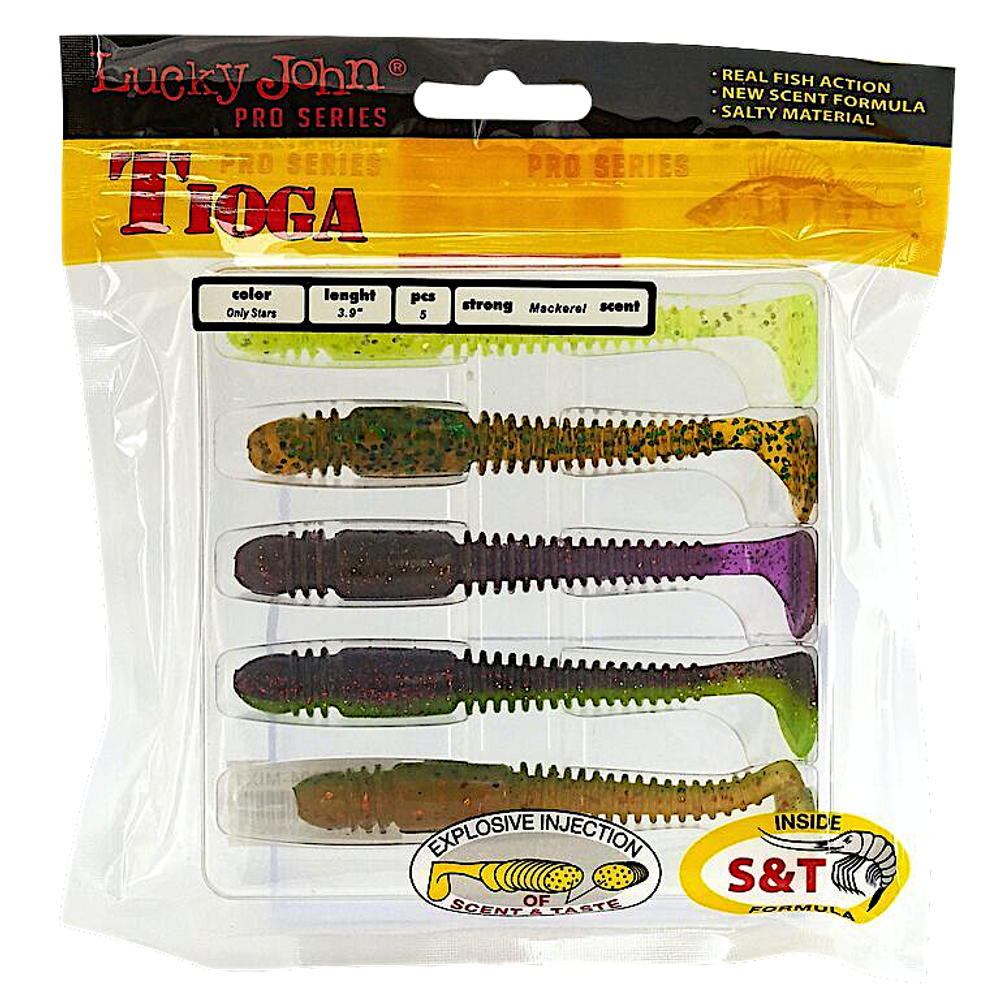 Мягкая приманка Lucky John Tioga Съедобная 3.9" 10см 5шт 140104 -