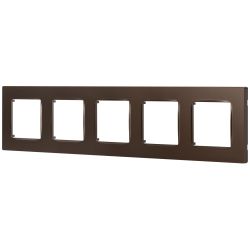 Рамка для розеток и выключателей ЭРА Серия 12 12-5205-13 на 5 постов, Классик, бронза
