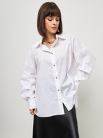 Рубашка 22904 оверсайз белая