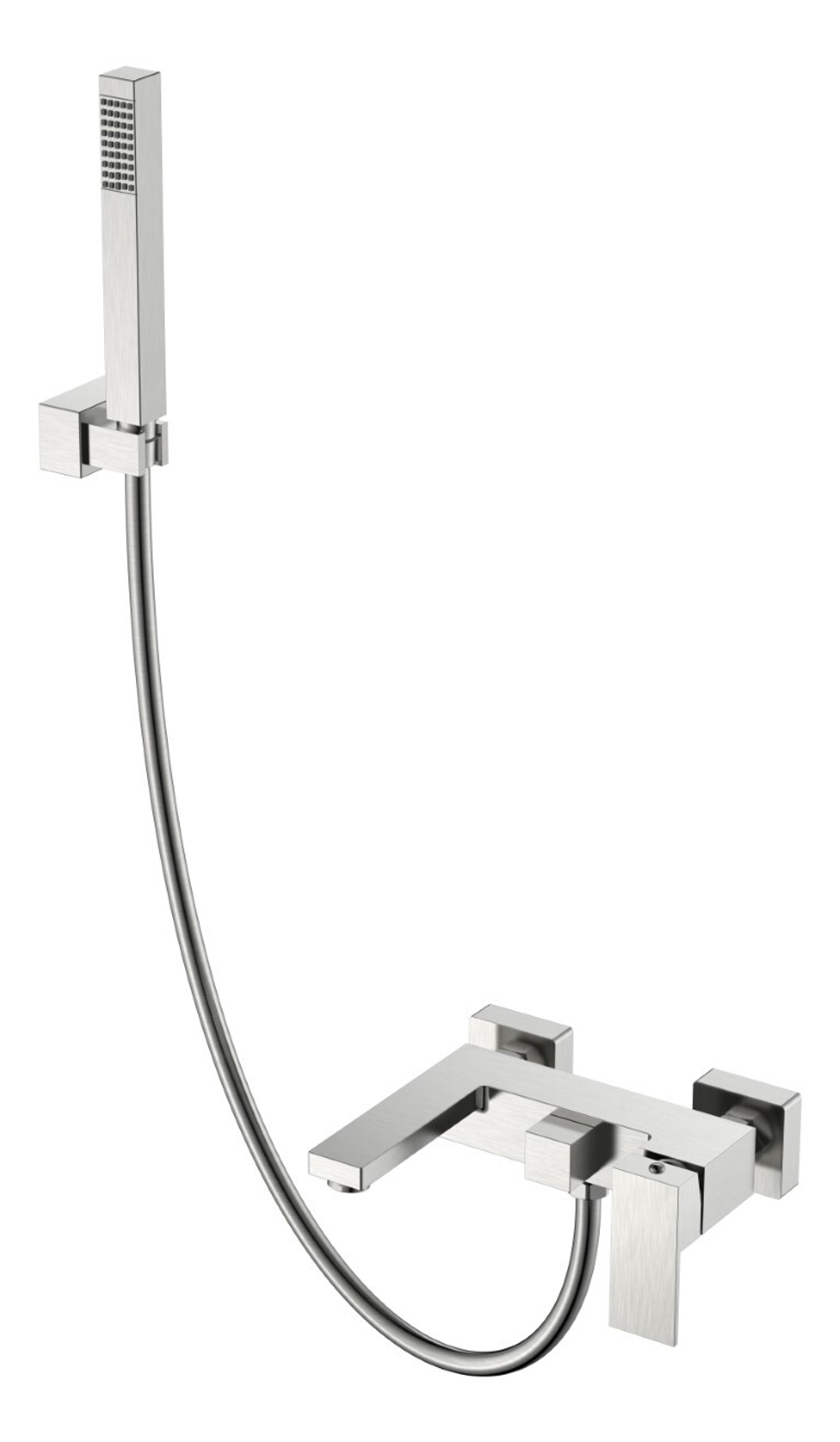 Boheme Смеситель для ванны с душем Qubic Brushed Nickel