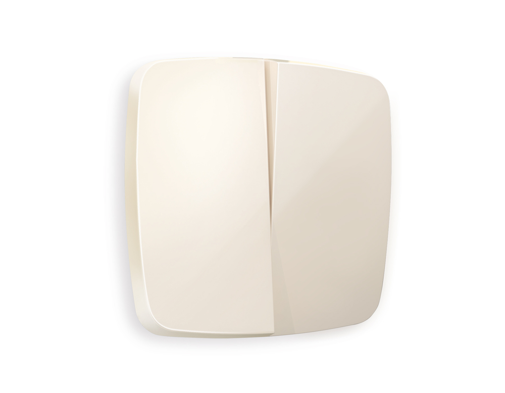 OP3030 Лицевая панель OMEGA (Бежевый глянец) для 2-кл выключателей QUANT