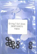 365Р120070 Уплотнительное кольцо / O-Ring 7x1.5, предназначено для комплектования различных гусаков роботизированных сварочных горелок MIG/MAG, марки TBi;
