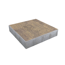 Тротуарная плитка КВАДРАТ 500х500 мм - Листопад гладкий Янтарь