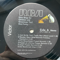 Винтажная виниловая пластинка LP Elvis Presley, Elvis Sings For Children And Grownups Too (США 1978)