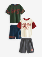 Пижама для мальчика Next 226-235, 2 шт., Молочный, Зеленый