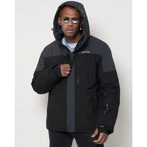 Куртка горнолыжная мужская, цвет чёрный, размер 48