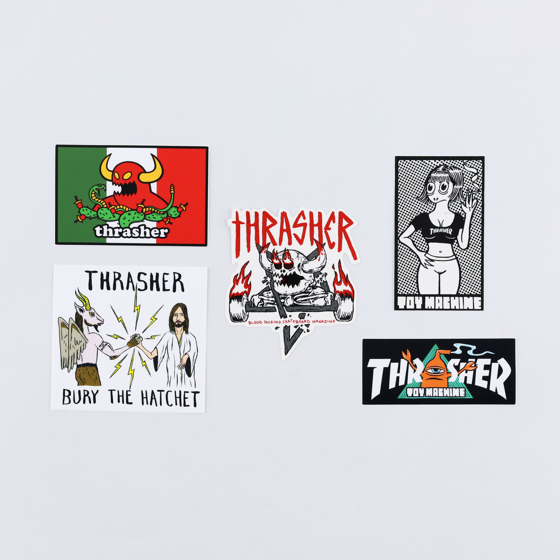 Купить Стикерпак Thrasher x Toy Machine 4