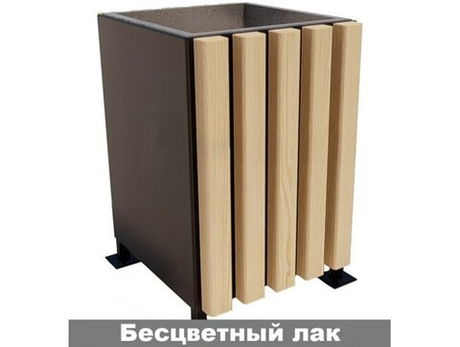 Урна уличная прямоугольная "Компаньон", лак