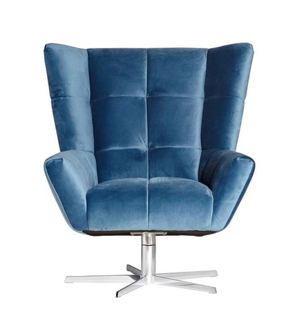 ZW-868 BLU SS Кресло вращающееся велюр синий 90*87*100см