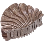 Заколка - краб для волос «AKS - MANTANA», микс 6 цветов, ракушка, 8*5см