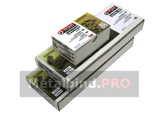 Комплект шрифтов для горячего тиснения OPUS O.FONT Latin Masterset 9 mm Буквы и цифры Английский язык  (English lang.)2+1