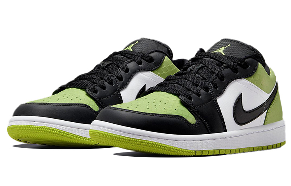 Кроссовки Jordan Air Jordan 1 Low "Vivid Green Snakeskin" (Женская размерная сетка)