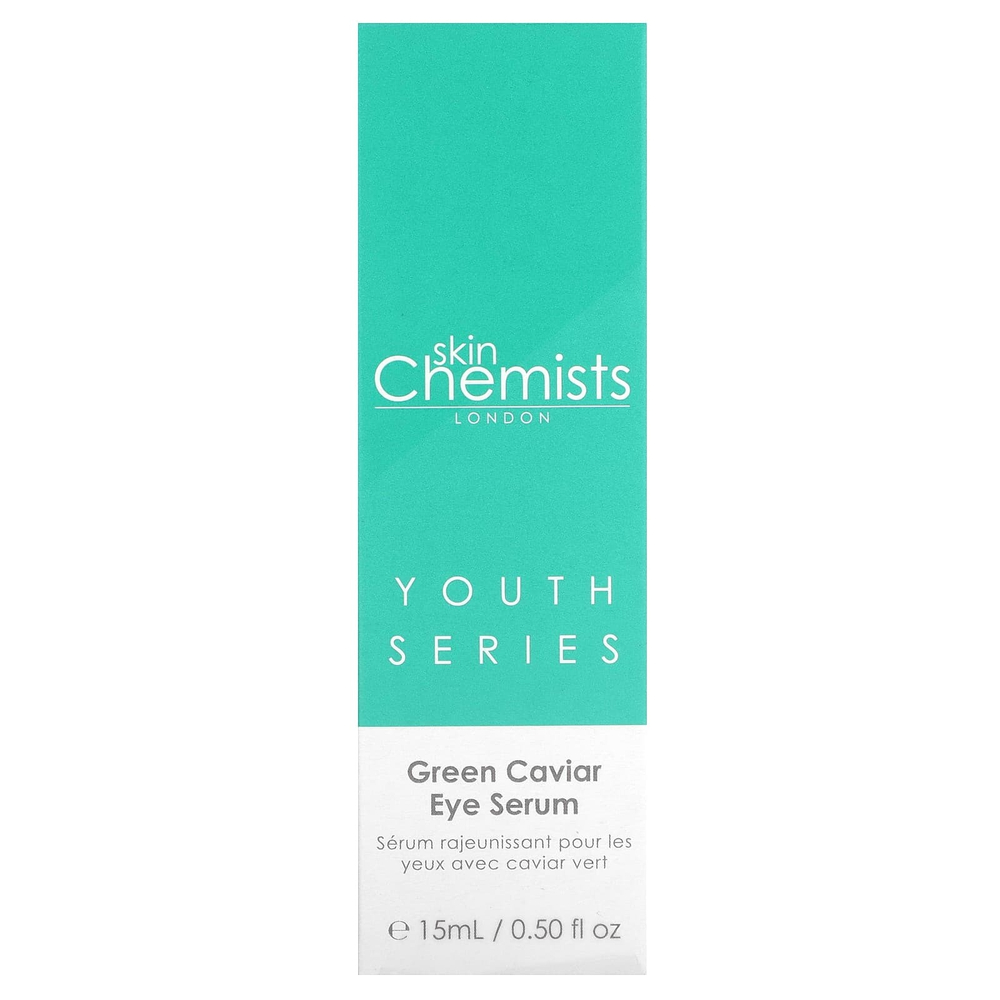 skinChemists, Youth Series, сыворотка для кожи вокруг глаз с зеленой икрой, 15 мл (0,50 жидк. унц.)