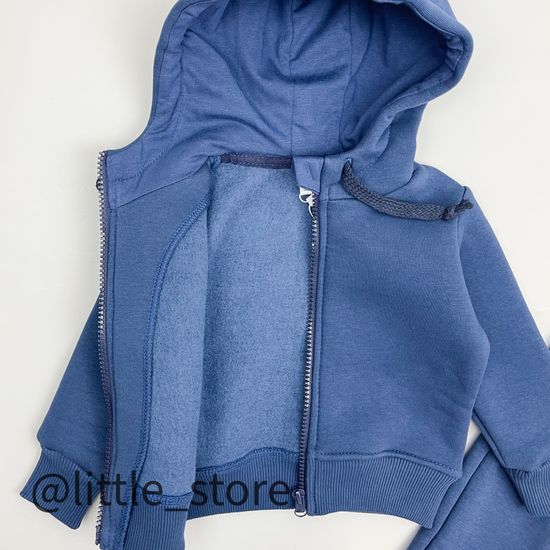 Комплект из футера с начесом "New one" Индиго