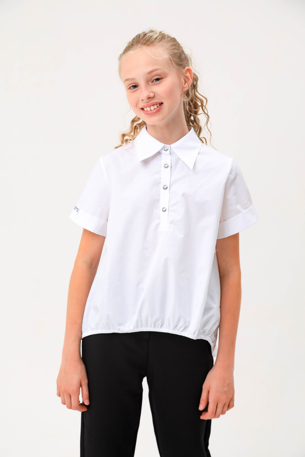 Блуза с коротким рукавом для девочки DELORAS C63272S