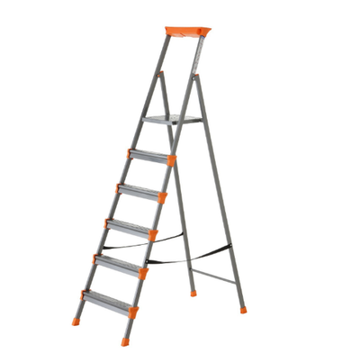 Стремянка Nika СМ6, широкие ступени, высота до рабочей площадки 1290 мм, 6 ступеней