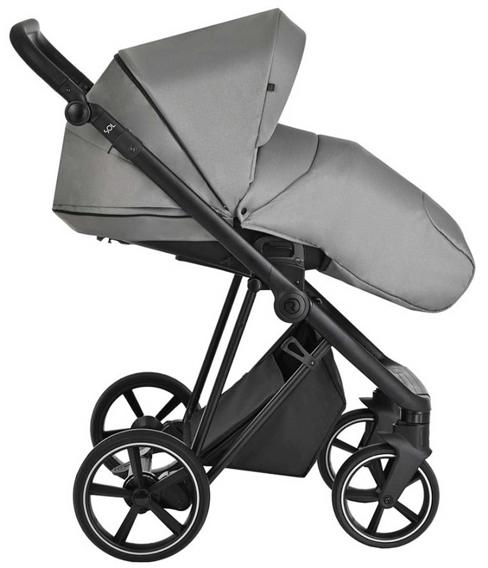 Детская коляска Roan Sol 3 в 1 с автокреслом Avionaut Silver Black RSL/1011 Cloud Grey
