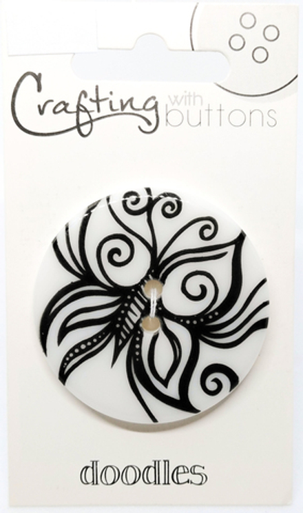 Пуговица №1202 "Doodle" Butterfly 38 мм (10102081/050515/0003734/05_США)