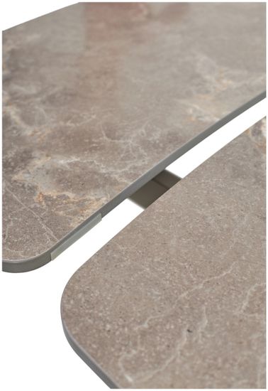 Стол RIVOLI 140 MATT LATTE STONE SOLID CERAMIC / TAUPE