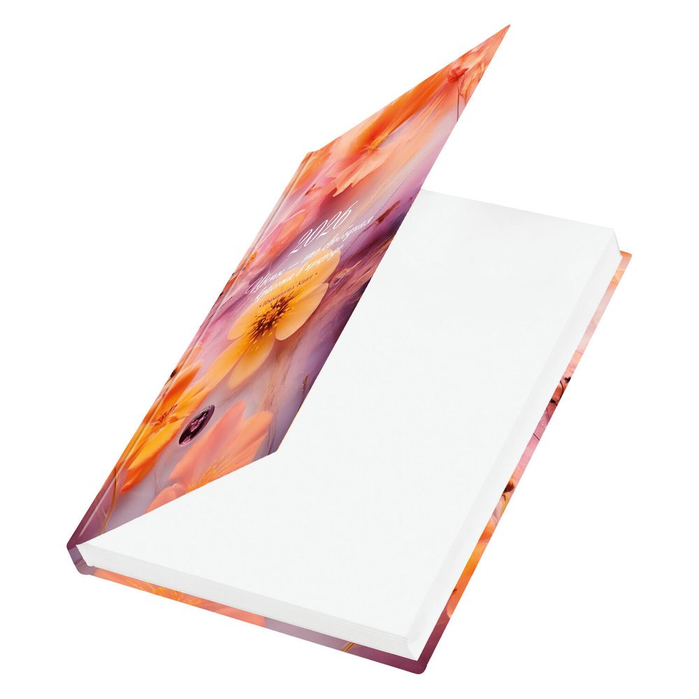 Ежедневник датированный 2026 145х215 мм А5 STAFF ламинированная обложка "Ice flowers" (117319)