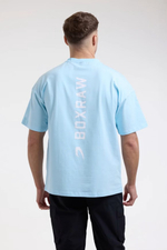 Футболка BOXRAW Lineal Oversized голубая