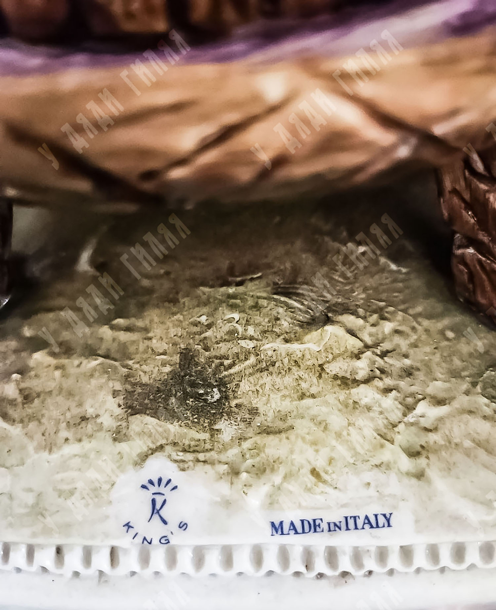 [Galli Tiziano Capodimonte] Урожай / Vendemmia. Фарфор, глазурь, роспись. Италия. 1950-е