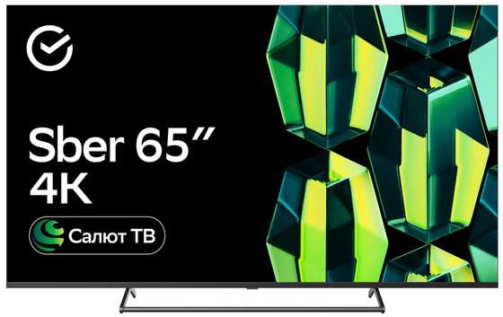 ЖК телевизор Sber SDX-65U4125(UHD Smart,Салют ТВ,metal frameless