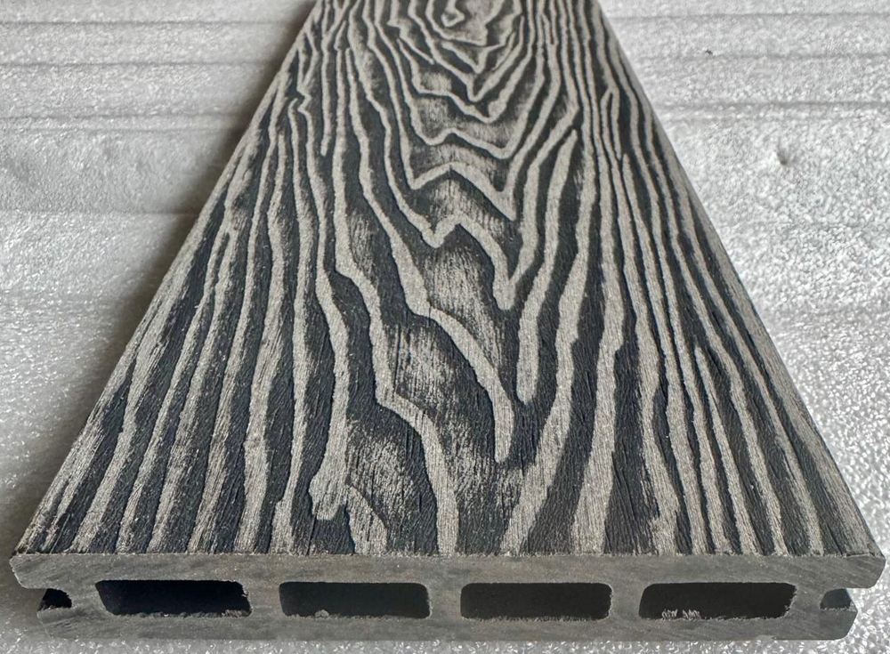 Террасная доска ДПК Best decking Light Тиснение/широкий вельвет цвет: Графит