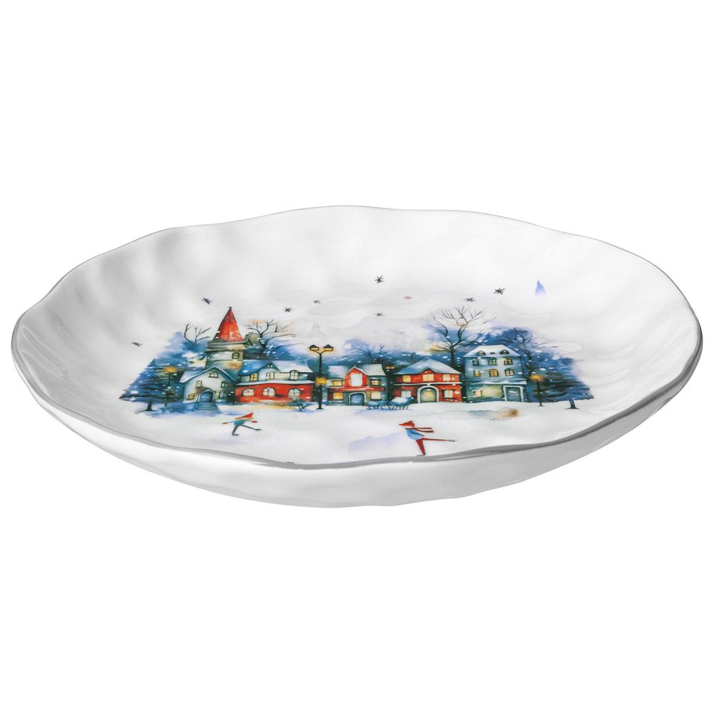 ТАРЕЛКА ОБЕДЕННАЯ AGNESS "С НОВЫМ ГОДОМ!" 28*4 СМ