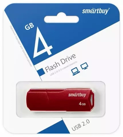4GB USB Smartbuy Clue Burgundy
