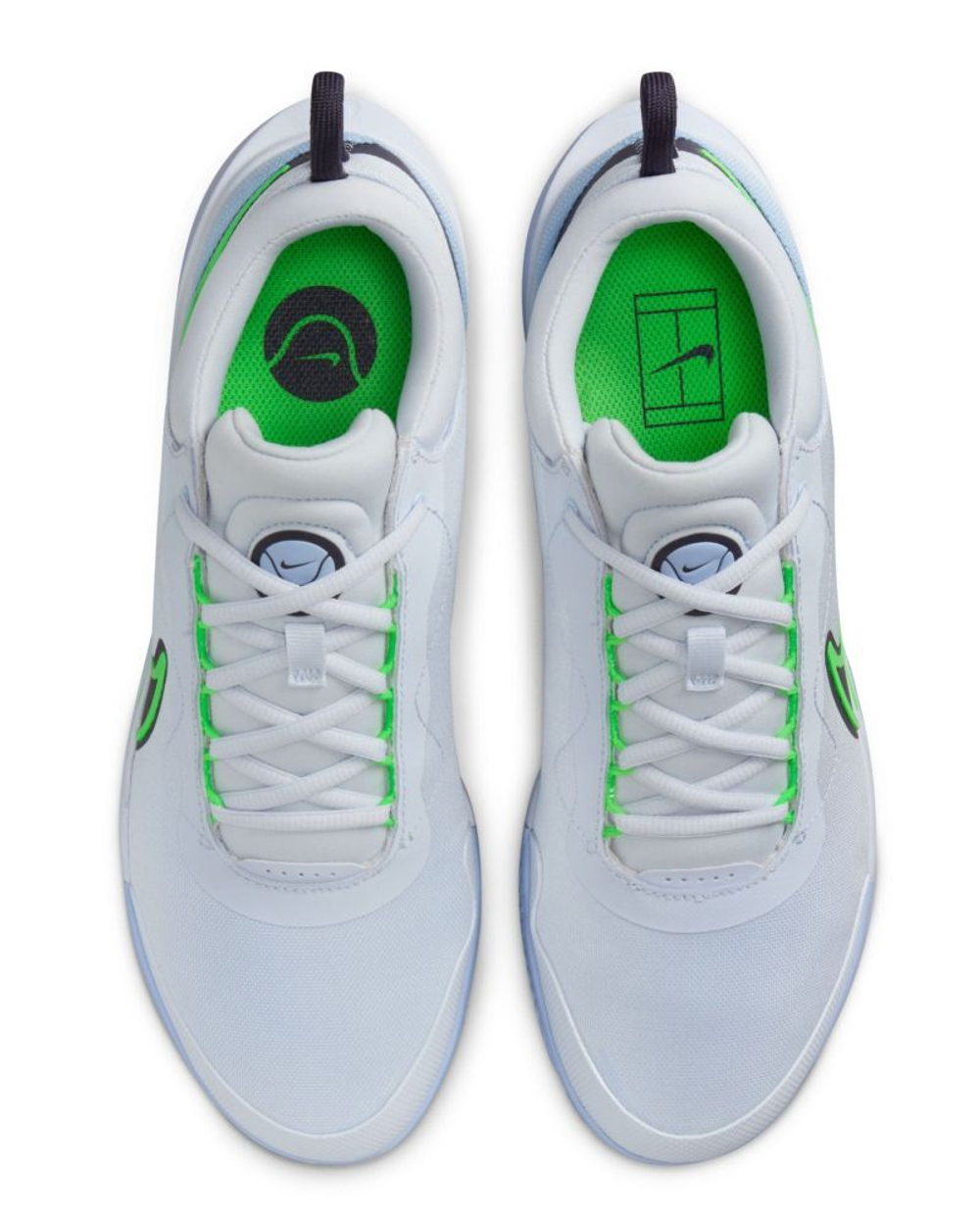 Мужские кроссовки теннисные Nike Zoom Court Pro Clay - football grey/green strike/gridiron