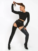 Ботфорты чулки на шпильке ремне для танцев high heels
