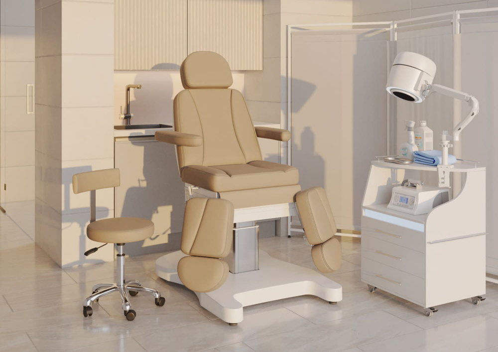 Педикюрное кресло Мэйджик Подо Plus с поворотными ногами, 3 мотора