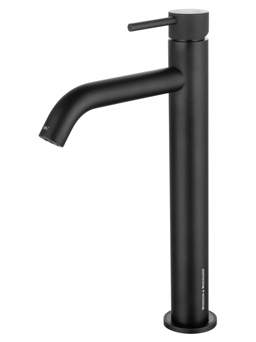 Смеситель для раковины высокий WONZON & WOGHAND, Черный матовый (WW-H1062-MB)