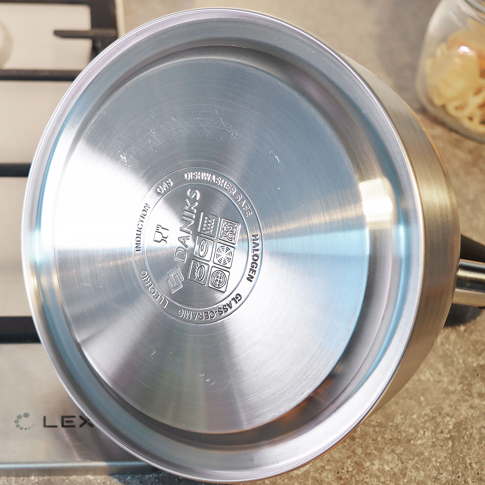 Чайник 2,7л нерж со свистком, матовый, ручка с силиконовым покрытием, индукция, "Daniks" PR-2201