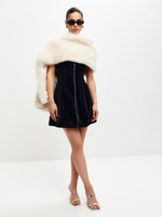 Платье-мини BARB из черного бархата