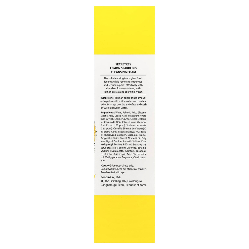 Secret Key, Очищающая пенка со вкусом лимона, 200 г (7,05 унции)